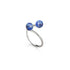 Kobalt | 925er Sterlingsilber | Glühwürmchenglas | Unendlichkeits-Helix-Ring